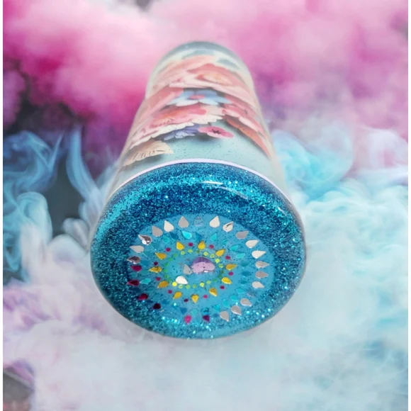 3D Flower butterfly 30oz tumbler - Picture 3 of 4